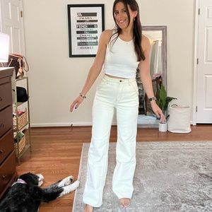 Pacsun beige high rise flare carpenter pants!